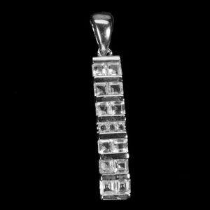 Sterling Silver And White Topaz Pendant